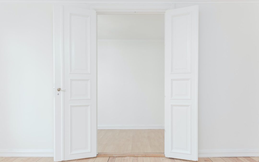white wall with door
